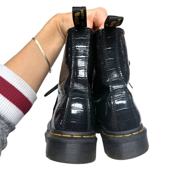 Dr. Martens 1460 Patent Croc Emboss Boots – US 8 / EU 39 – Excellent Condition - Picture 9 of 17
